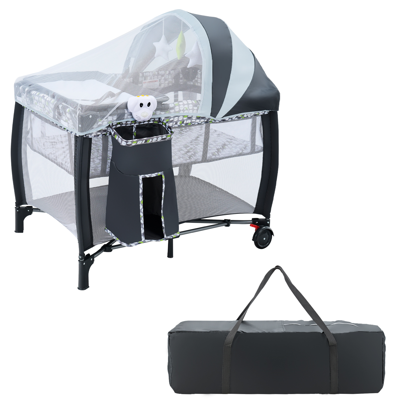 4IN1 Baby Travel Cot Crib Portable Foldable Portacot